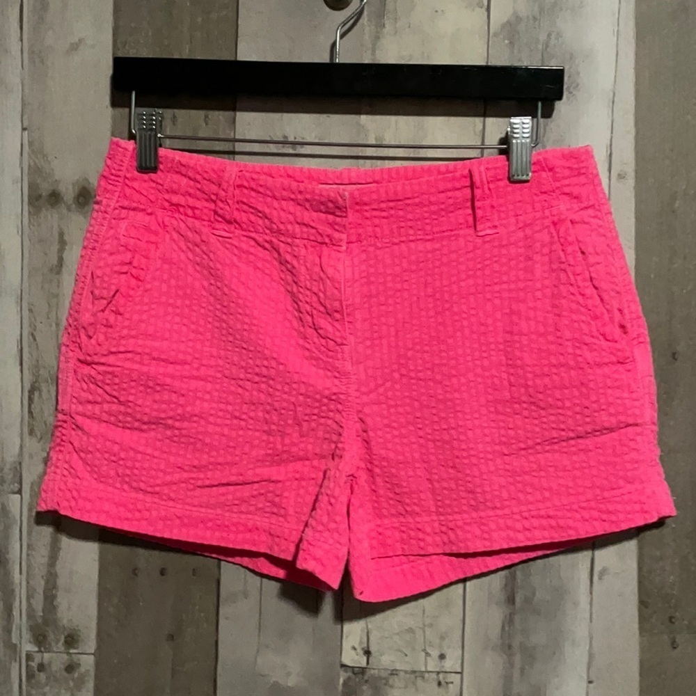 Vineyard Vines Neon Pink Seersucker Shorts size 4